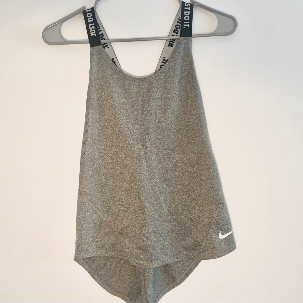 Nike Women's Elastika Dri Fit Tank Grey XS